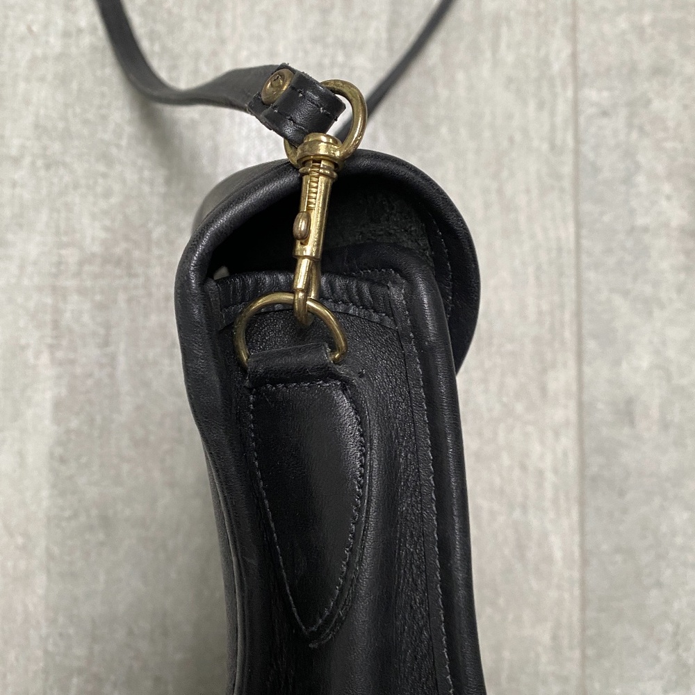 Black Leather Crossbody Bag - Picture 5 of 6